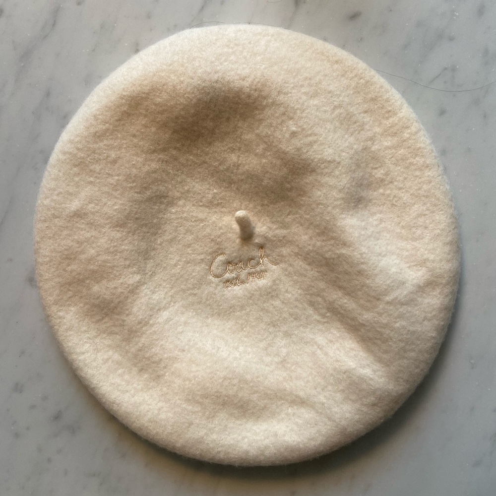 Coach felt Bret ivory hat M/L